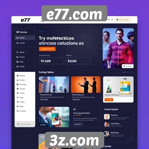 Interface e usabilidade do site e77.com